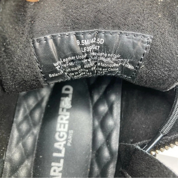 Karl Lagerfield High Top Studded Zip Sneakers. Sz: 9.5 - Picture 9 of 9